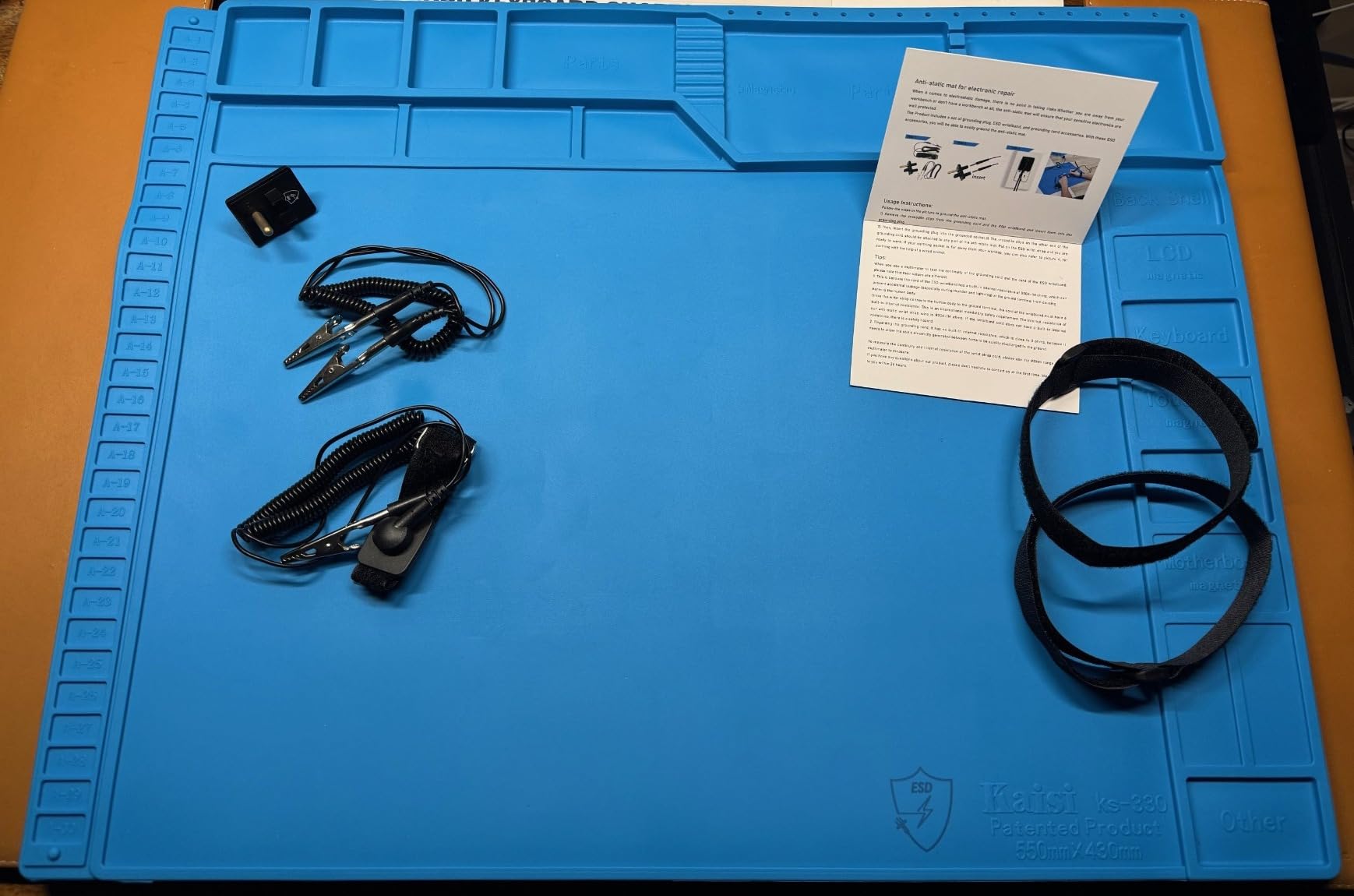 Kaisi Large Anti Static Mat with Grounding Accessories,Soldering Mat customer photo 1