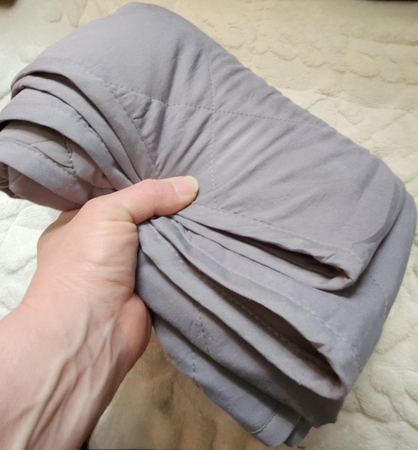 Cozy Bliss Cooling Blanket for Hot Sleepers Queen Size, Q-Max 0.45 Cooling Comfort, Cold Blankets for Night Sweats Sleeping, Ultra-Cool Lightweight Breathable Blanket for Bed, Glacial Grey customer photo 1