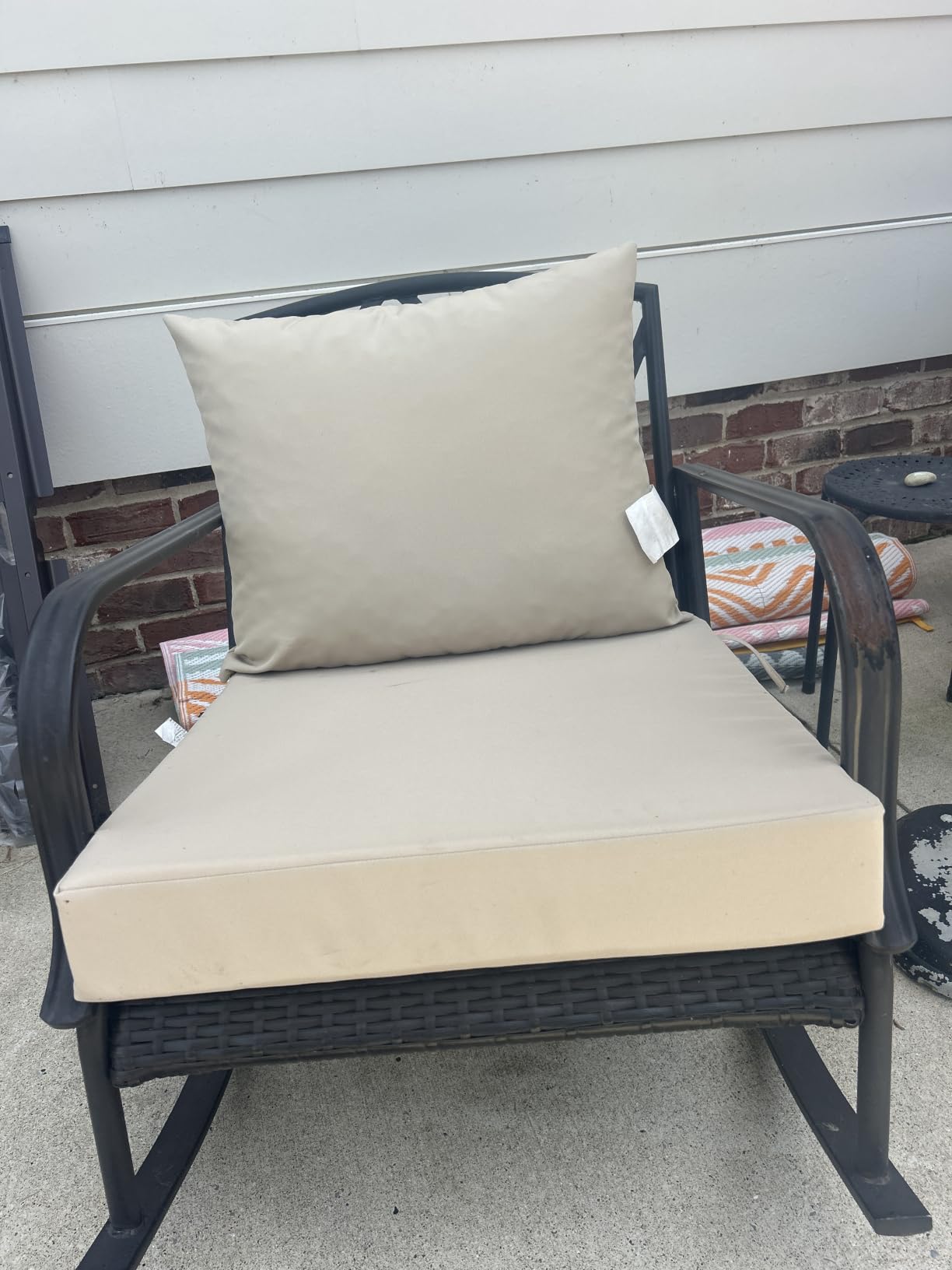 Favoyard Outdoor Patio Seat Cushions Set, 22 x 24 Inch, Waterproof, Beige customer photo 1