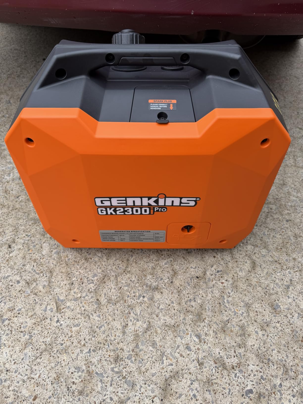 Genkins 4500W Portable Gas Inverter Generator, Pure Sine Wave, Electric Start Parallel Capable for RV Camping Home Backup customer photo 1