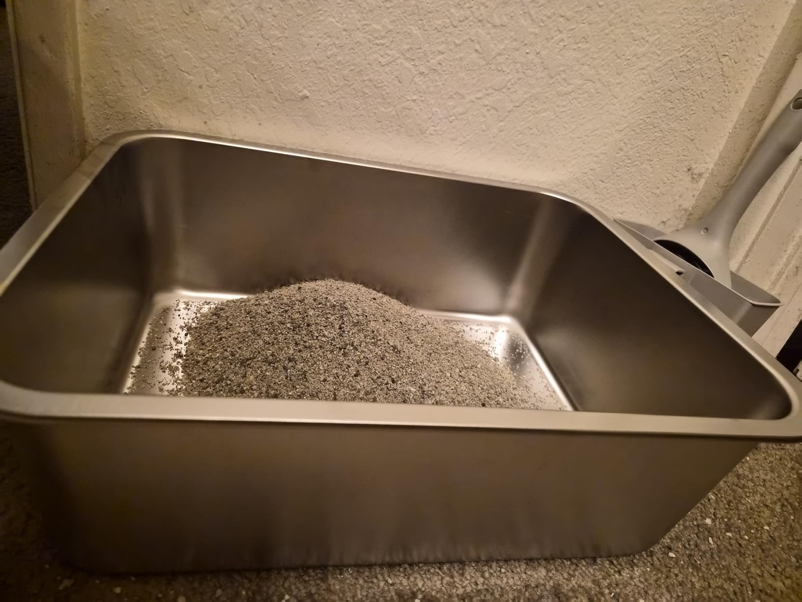 Kirecoo XXL Stainless Steel Cat Litter Box High Sided, Non-Stick customer photo 1