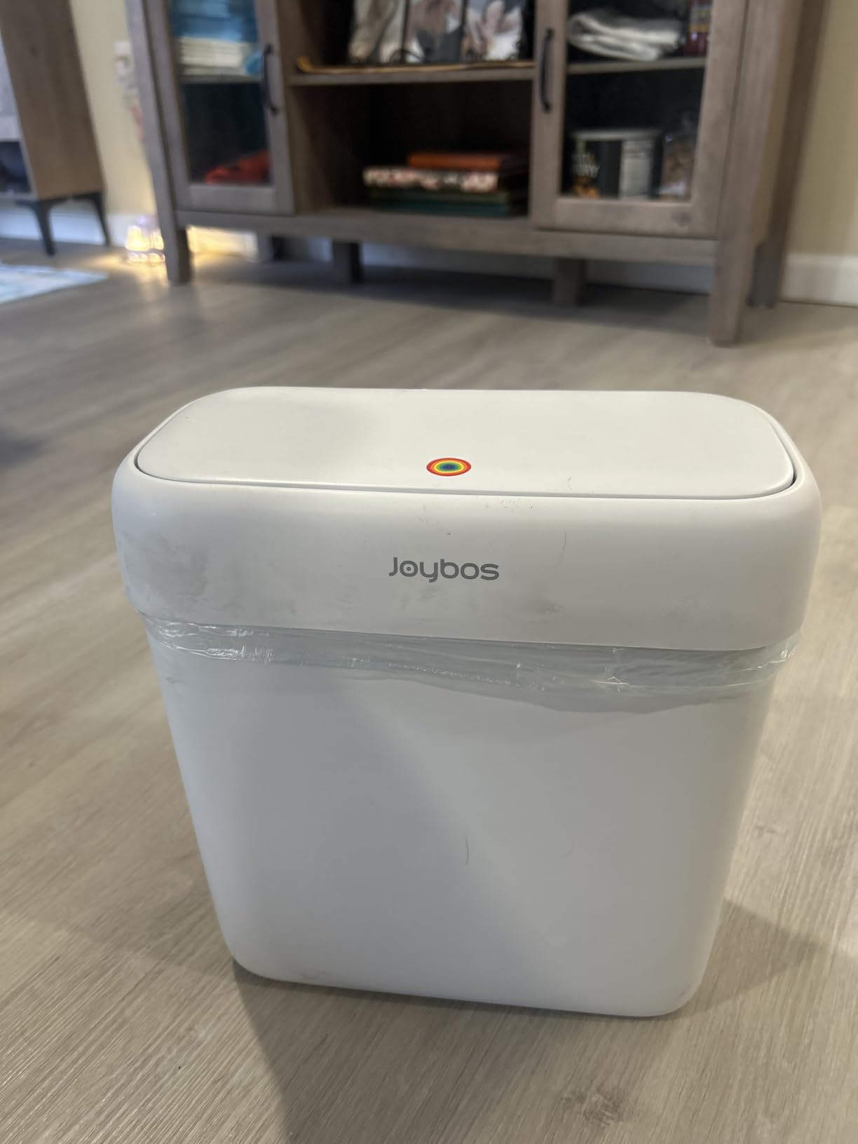 Small Bathroom Trash Can with Lid, 2.6 Gallon Garbage Can with Pop-Up Lid customer photo 2