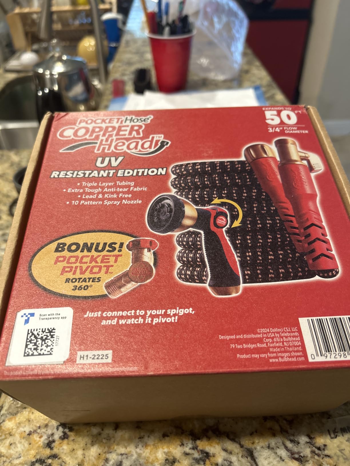 Pocket Hose Copper Head 50 FT Expandable Garden Hose, Pocket Pivot, Nozzle customer photo 2