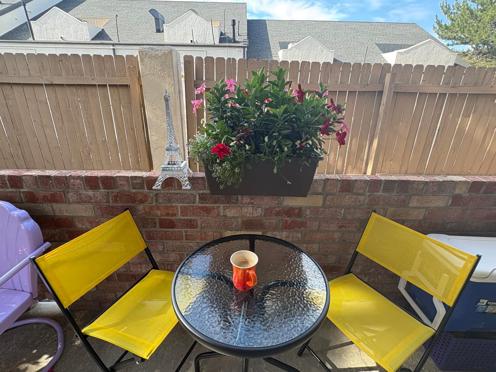 Best Choice Products 3-Piece Patio Bistro Dining Furniture Set w/Textured Glass Tabletop, 2 Steel Folding Chairs, Polyester Fabric - Sage customer photo 1