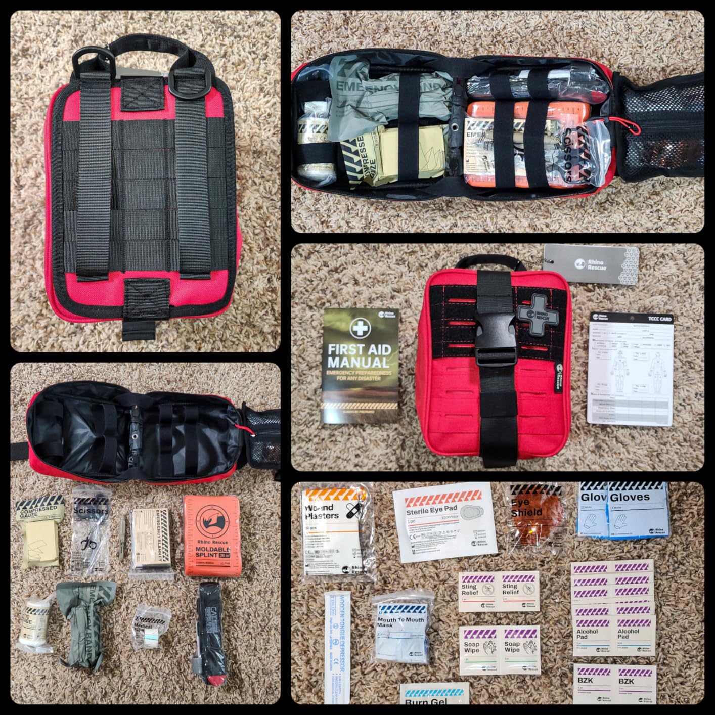 RHINO RESCUE IFAK Trauma Kit Standard with CAT Tourniquet Red customer photo 2