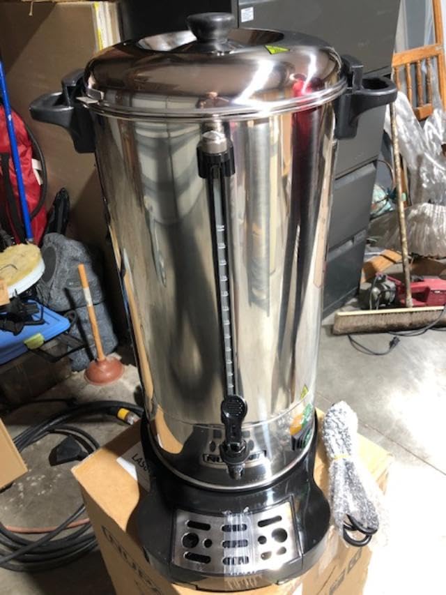 NUPANT Commercial Coffee Urn 100 Cup/15L Coffee Dispenser with Upgraded Percolator, 304 Stainless Steel Hot Water Urn Beverage Dispenser customer photo 2