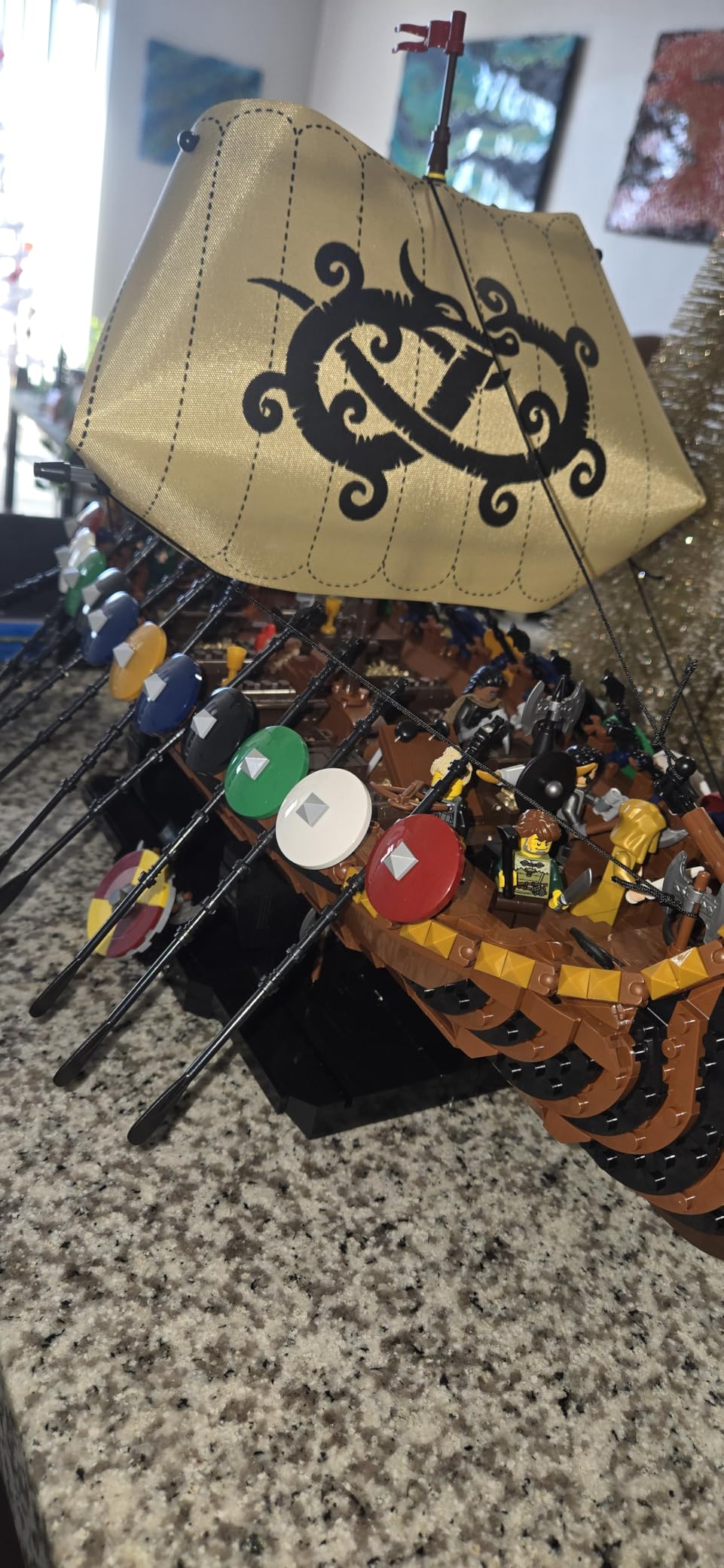 Reobrix Viking Pirate Ship Model Building Set Medieval Viking Ship Model customer photo 1