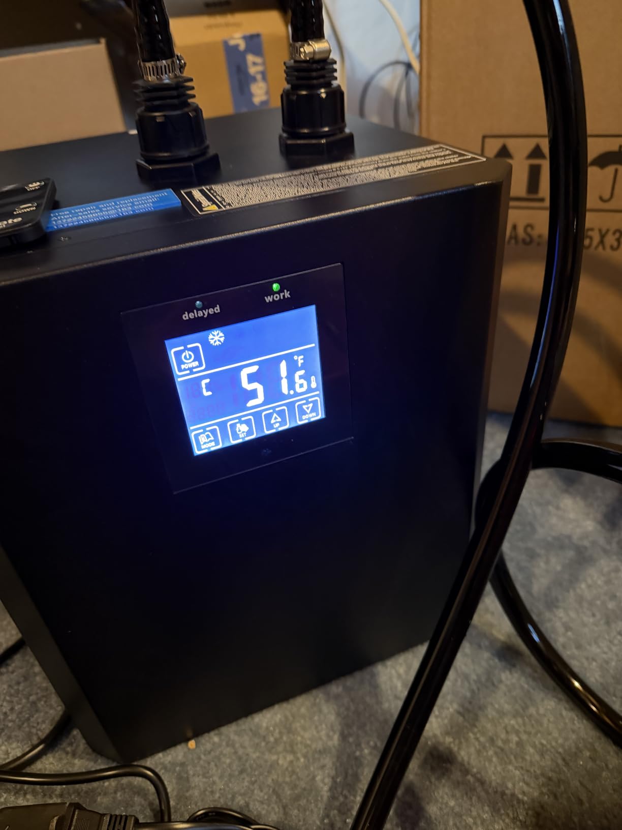 79 Gallon Aquarium Chiller, Fish Tank Chiller,1/3 HP Active Aqua Chiller for Axolotl, Aquarium Cooler with LED Display, Pipe, Water Pump, Remote Control customer photo 2