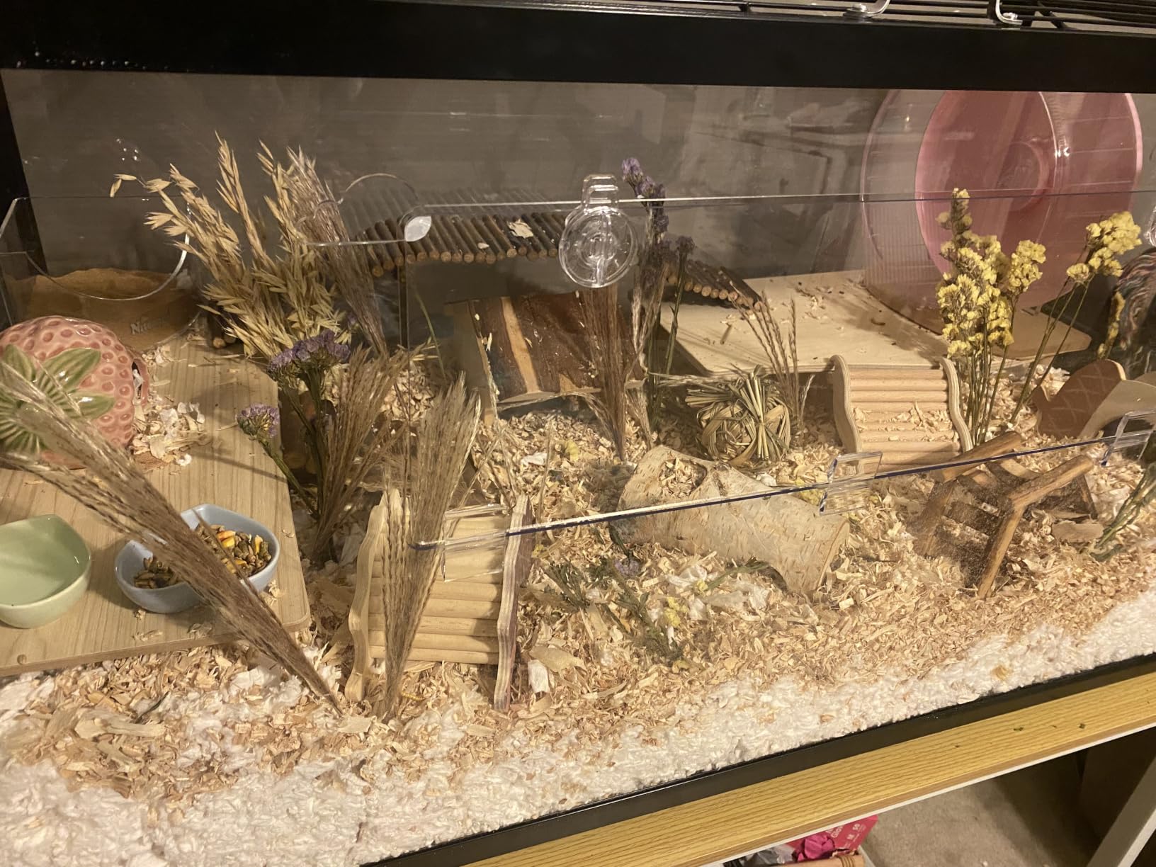 VEVOR Hamster Cage, 360°Viewing Transparent Hamster Habitats, Small Animal Cage, 29.5 x 17.3 x 24 in, Ventilated Pet Mouse Cages with Water Bottle, Portable Hamster House for Rats, Guinea Pigs customer photo 1