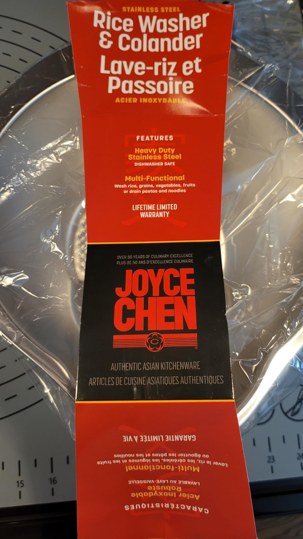 Joyce Chen Stainless Steel Rice Strainer Bowl Rice Washer Colander customer photo 2