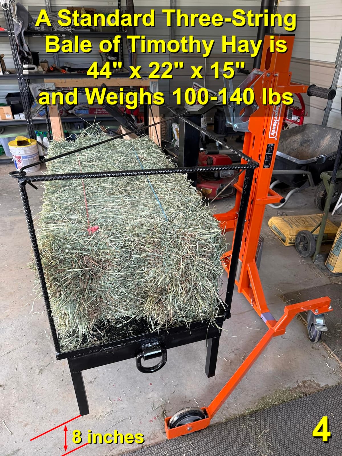 SuperHandy Hydraulic Drum Lift for 55-Gallon Drums, 550 LB Capacity | Hydraulic lifter for 55-gallon drums and barrels; supports safer shop, warehouse and facility handling customer photo 2