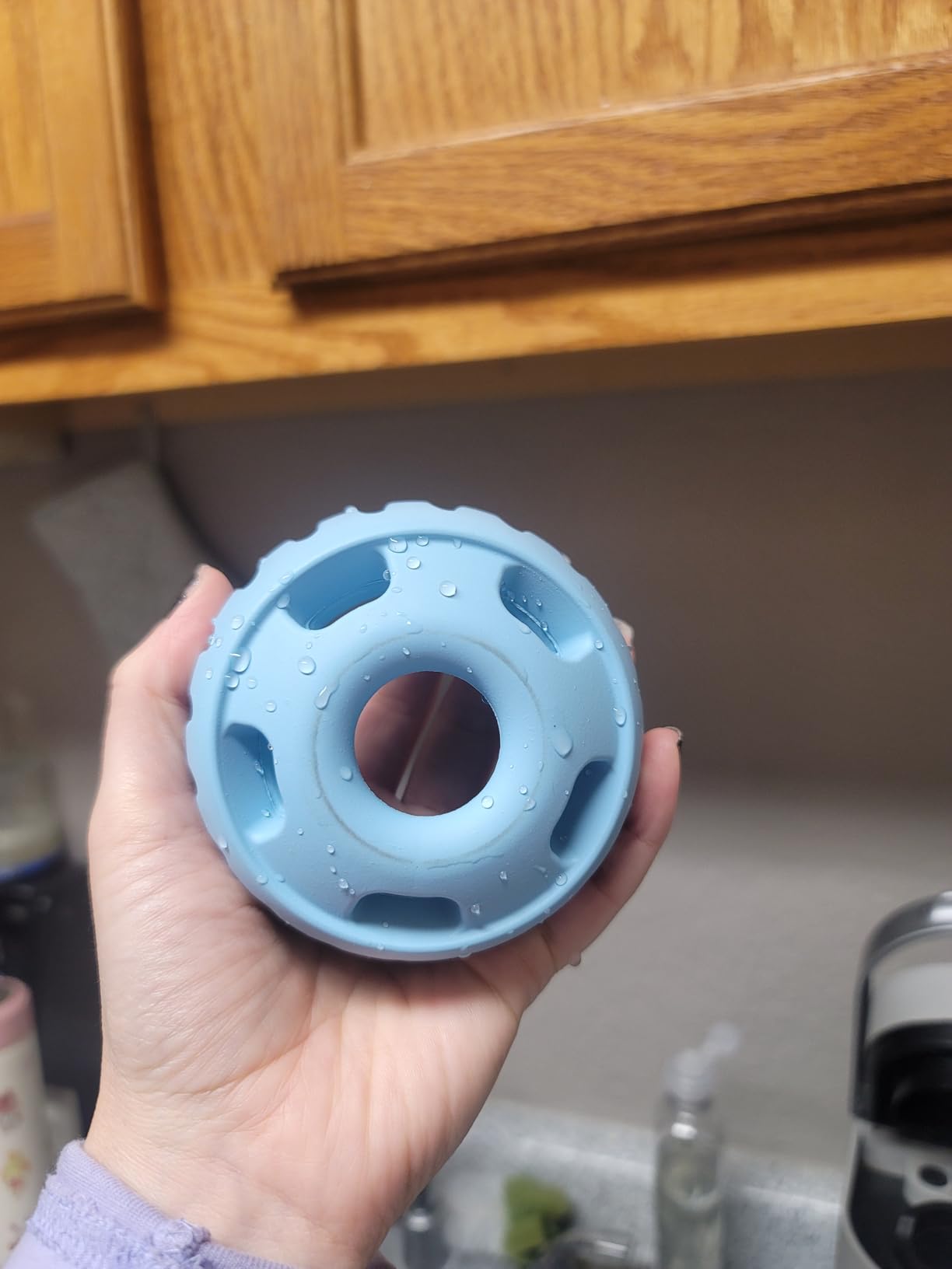 WOOF Pupsicle Interactive Dog Ball Toy for Dogs Large 25-75 lbs - Blue customer photo 2