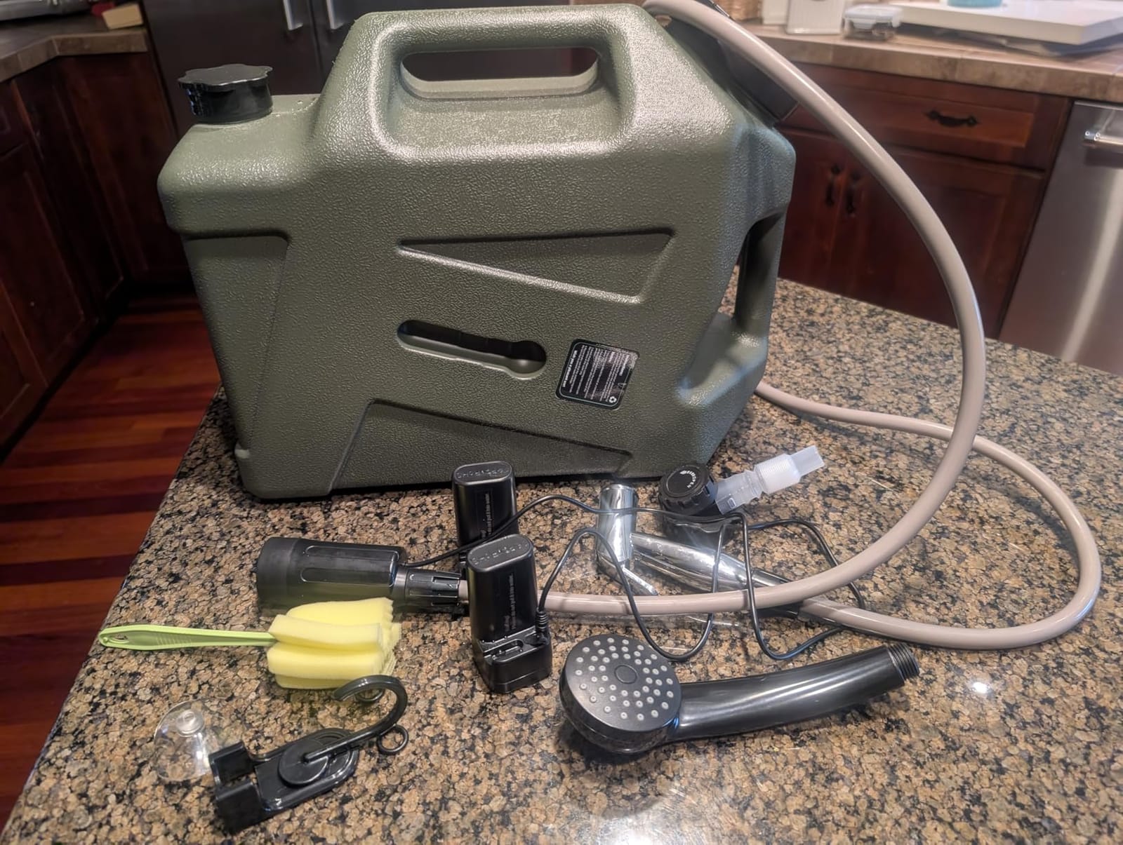 Portable Camping Shower with Water Jug Powerful Spray customer photo 1