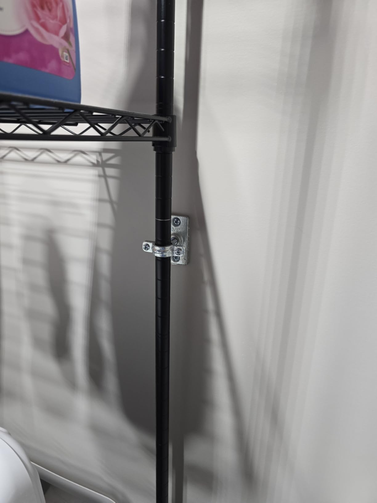 VEVOR Over the Washer and Dryer Storage Shelf, 3 Tier Laundry Room Drying Rack with Hanger Rod and Hooks, Adjustable Over Washer and Dryer Shelves, Laundry Room Shelf Storage Space Saver, White customer photo 2