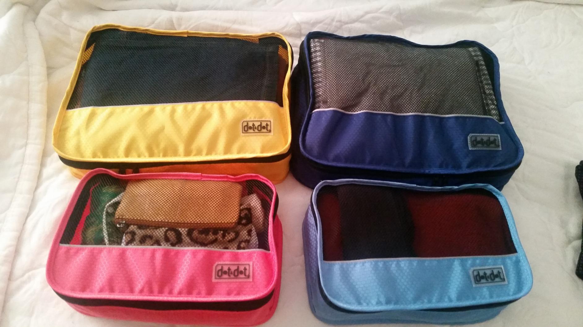 Dot&Dot Large Compression Packing Cubes 5pc Set - Suitcase Luggage Organizer Bags - Expandable Travel Essentials - Lightweight Fabric Organizers customer photo 1