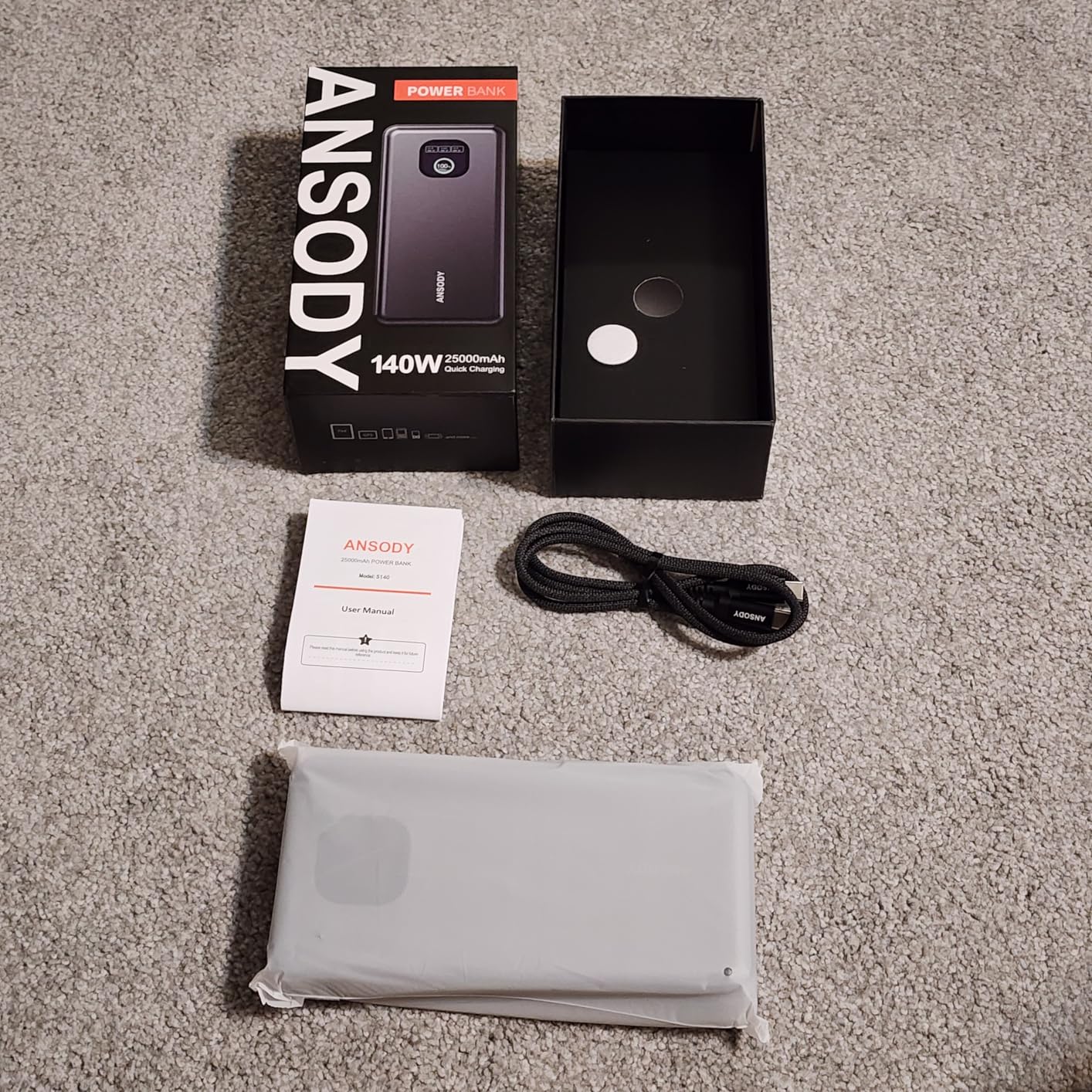 140W Laptop Power Bank, 25000mAh with TFT Smart Digital Display customer photo 2