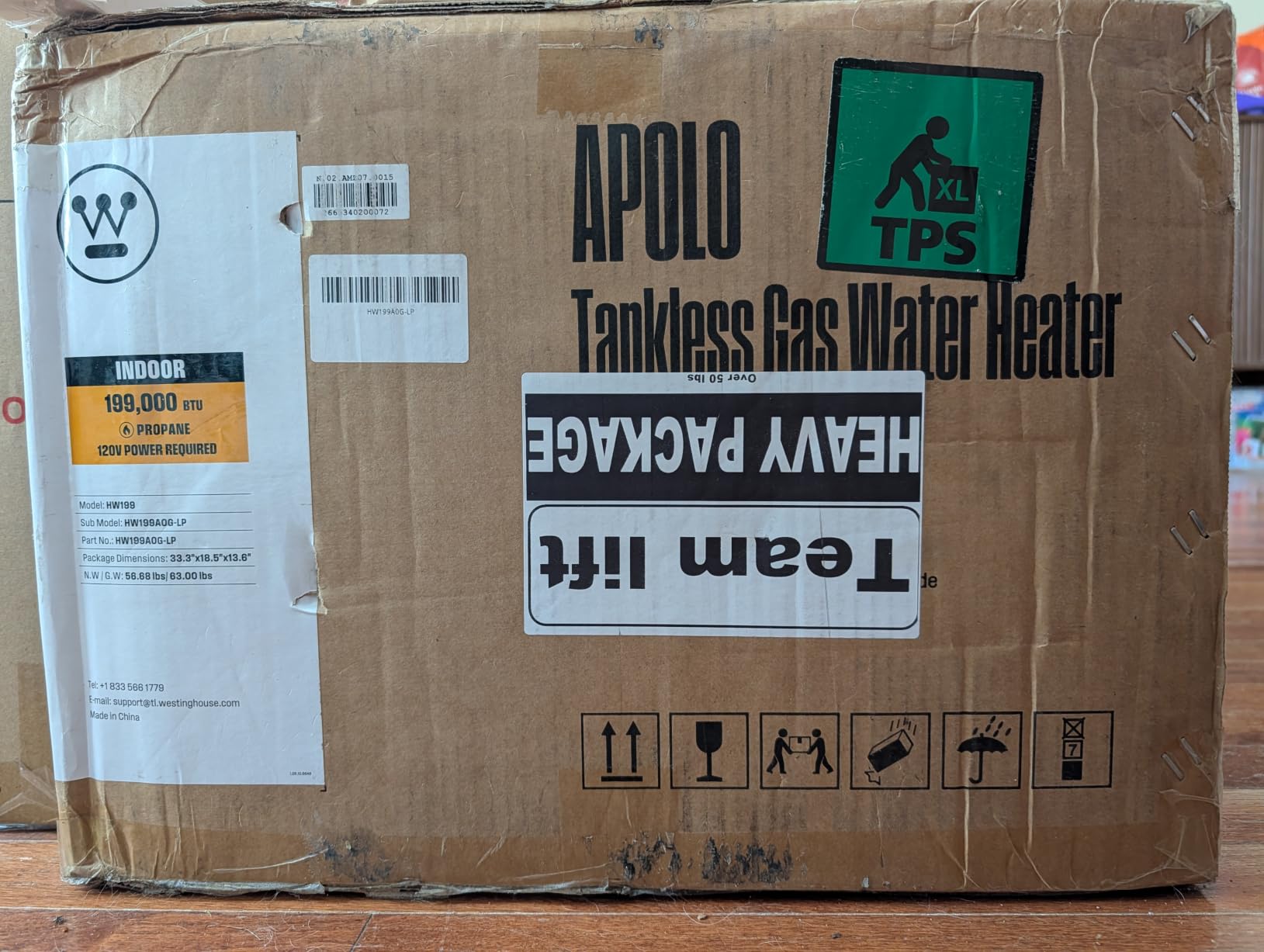 Westinghouse Tankless Water Heater Natural Gas Outdoor, CSA Certified | 8.1 GPM, 180,000 BTU, Whole-House Instant Hot Water Heater, ±1°F Temp Stability, Non-Condensing, Supports 3-5 Fixtures customer photo 2