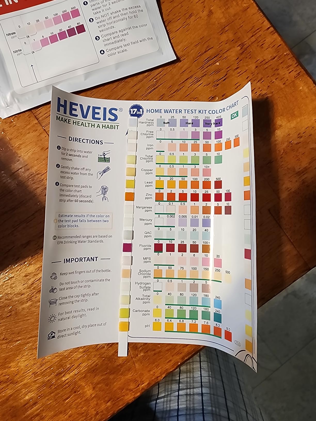 21-in-1 Home Drinking Water Testing Kit - 120 Strips + 4 Bacteria Tests - Tap and Well Water Test Kit, Easy to Test and Read for Hardness, Lead, Iron, Fluoride, pH, Copper, Bacteria and More customer photo 2