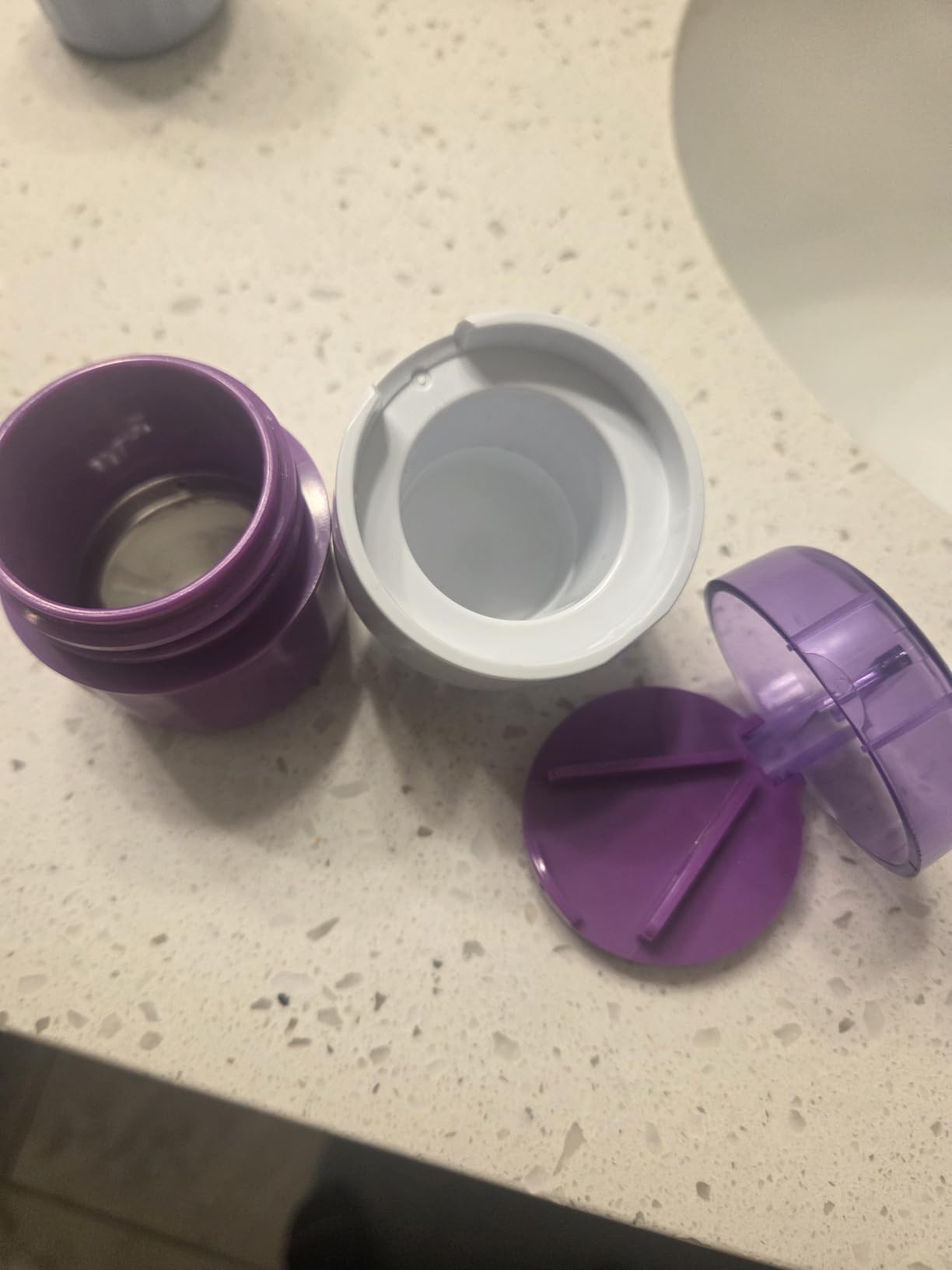 DUBSTAR 3-in-1 Pill Crusher Fine Powder Pill Grinder Pill Cutter Purple customer photo 1