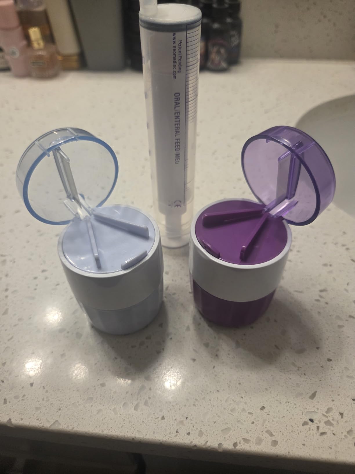 DUBSTAR 3-in-1 Pill Crusher Fine Powder Pill Grinder Pill Cutter Purple customer photo 2
