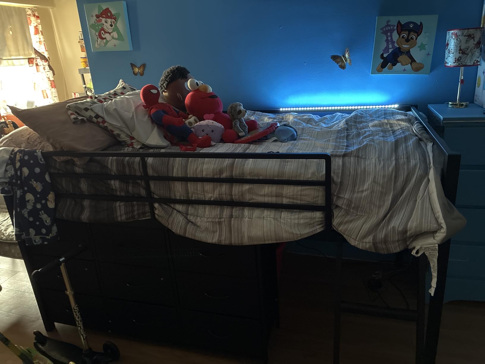 BTHFST Low Loft Bed Twin Size with 9 Storage Drawers, LED Lights Loft Bed customer photo 1
