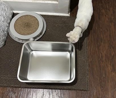 Stainless Steel Litter Box Kitten,Metal Cat Litter Box Low Entry,4