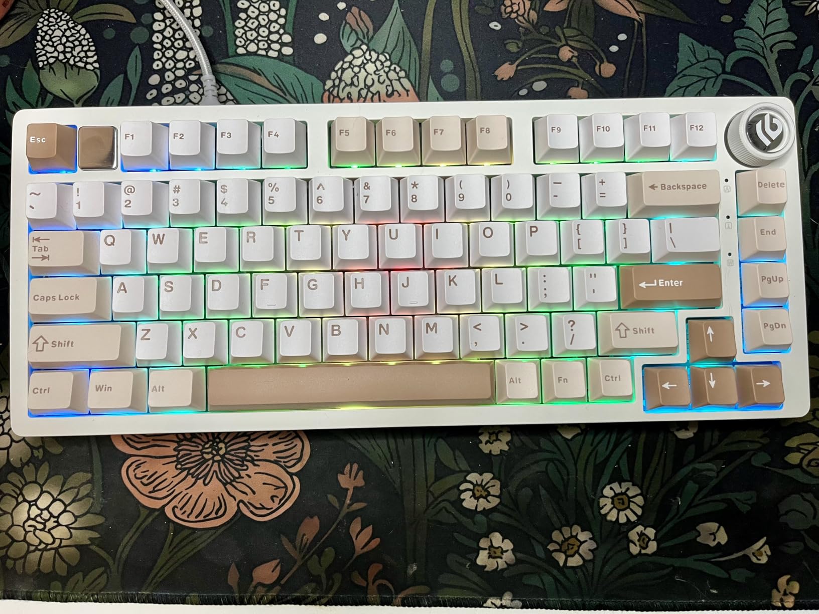LEOBOG x Aula HI75C Pro PC Gaming Aluminum Alloy Keyboard,Bluetooth/USB-C/Wireless Tri-Modes Mechanical Keyboards,Hot Swappable Green Creamy Keyboard with Ice Vein Switch for Windows/Mac/Tablet Gamer customer photo 1