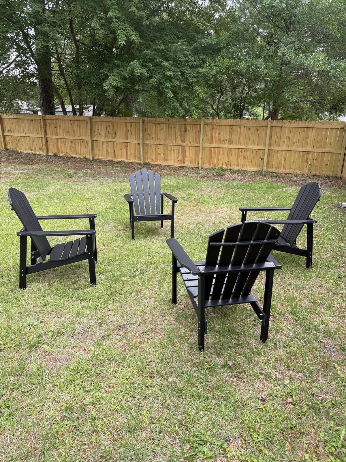 Stackable Adirondack Chairs Set of 4,Compact HDPE,Coffee | 26.3