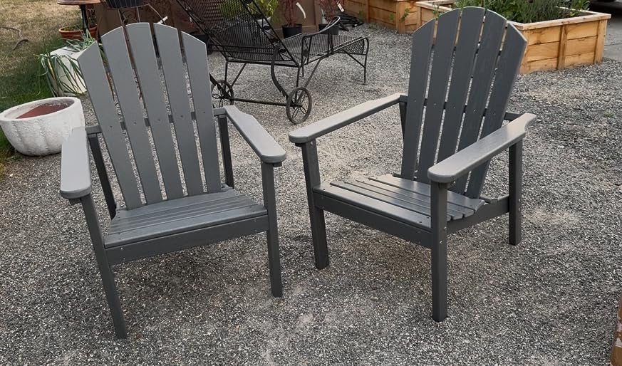 Stackable Adirondack Chairs Set of 4,Compact HDPE,Coffee | 26.3