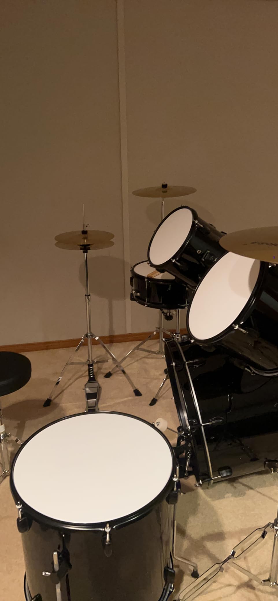 Best Choice Products 5-Piece Full Size Complete Adult Drum Set w/Cymbal Stands, Stool, Drum Pedal, Sticks, Floor Tom - Dark Cherry Sunburst customer photo 1