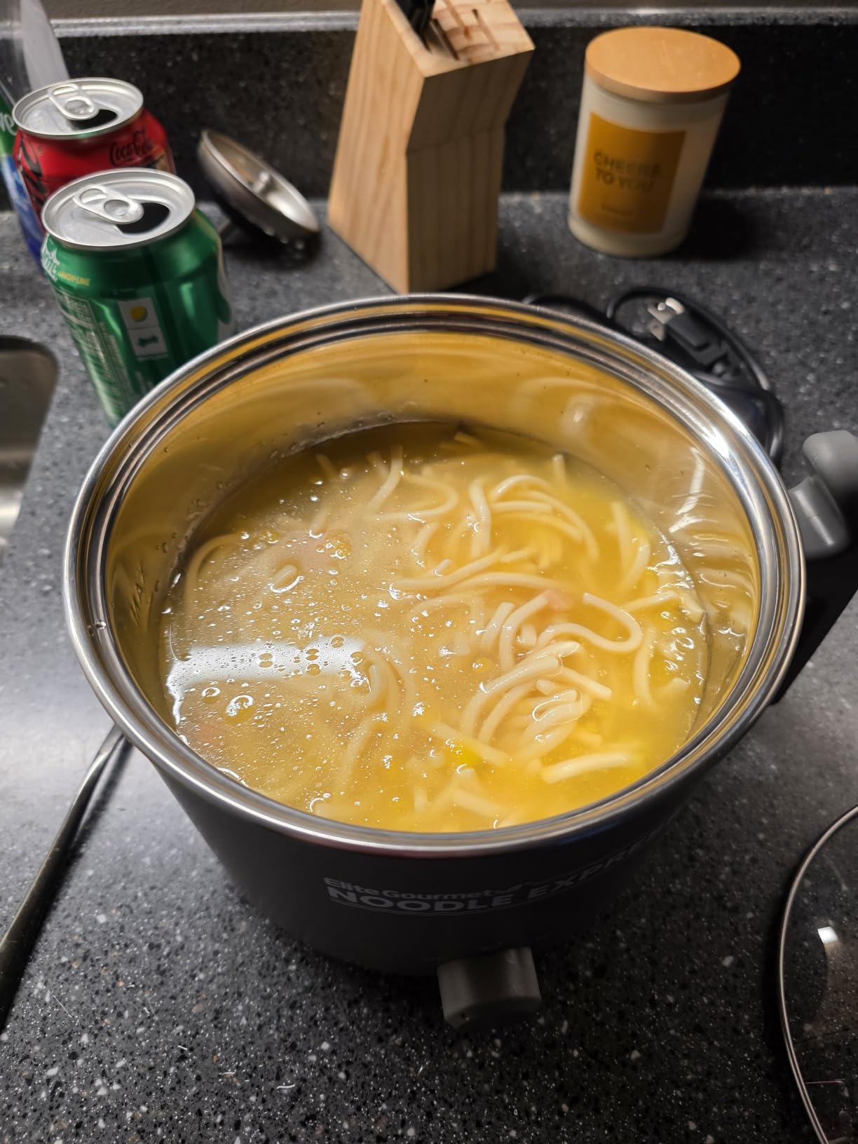 Elite Gourmet 1.25Qt Noodle Express Electric Hot Pot, Stainless Steel customer photo 1