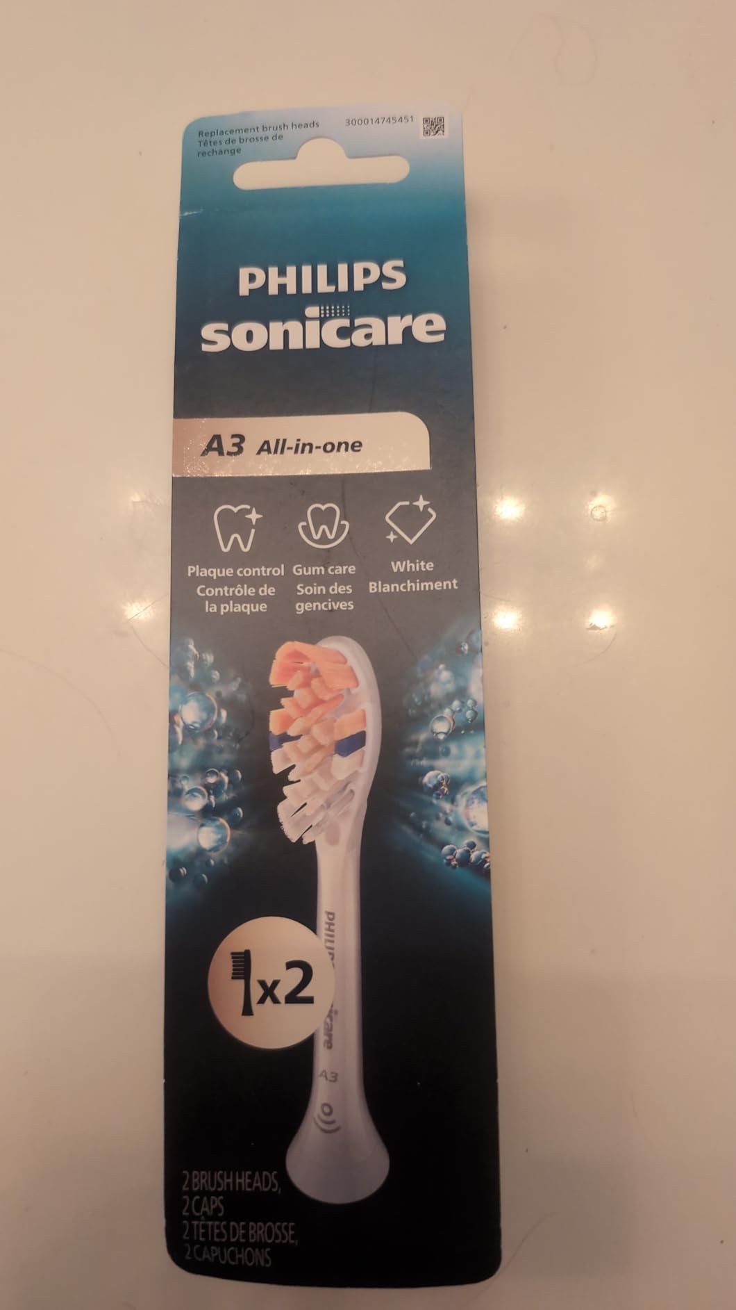 Philips Sonicare A3 All-in-One Brush Heads, 2-Pack, 6 Month Supply, White customer photo 1