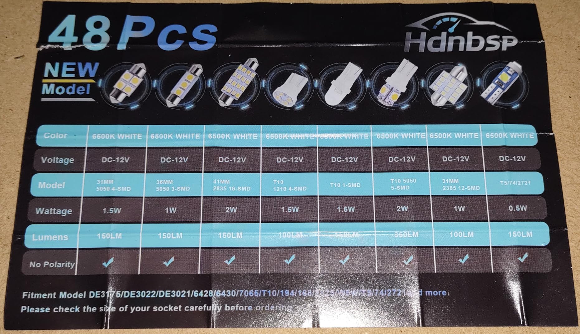 48Pcs Led Interior Car Lights Kit, Premium Bright White Led Bulb (194 T10 T5 De3175 W5W 2825 578 168) | Dome Map Dash Door License Plate Tail Light Bulbs, Interior Lights for Cars, Trucks, Rv, Boat customer photo 2