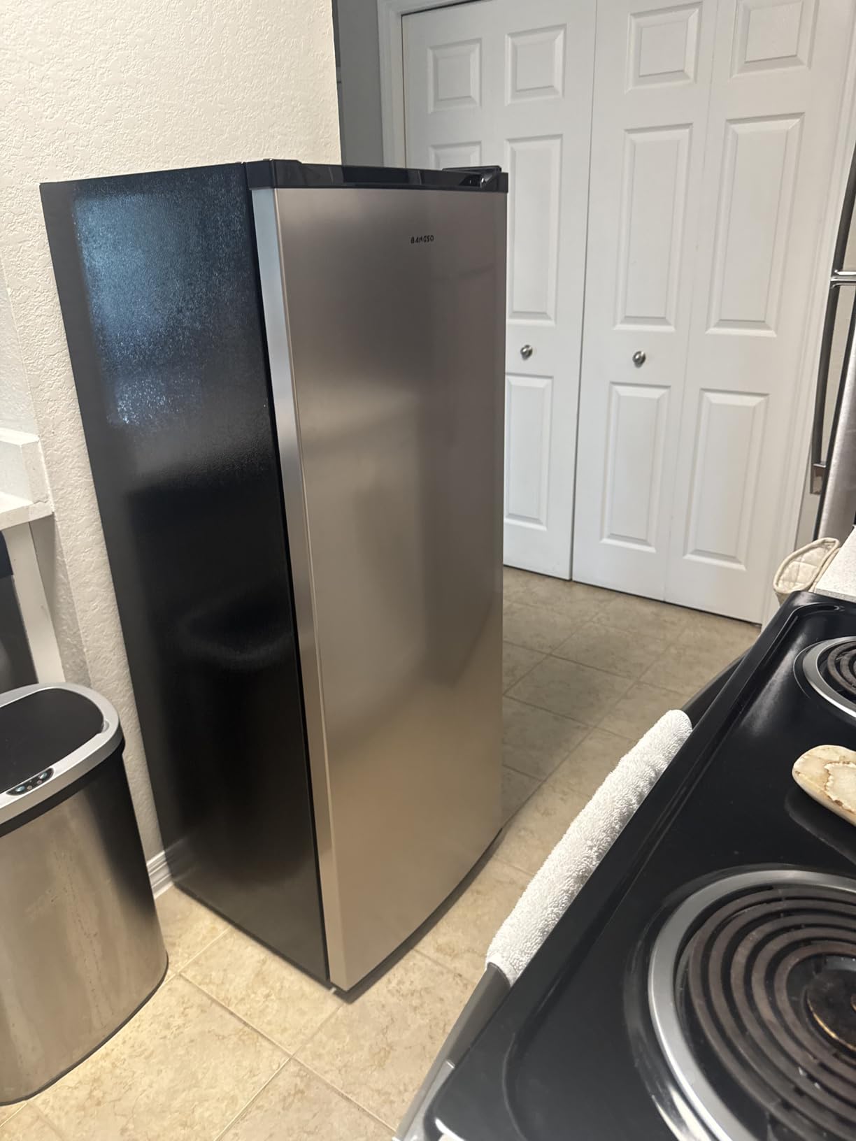 BANGSON 6.5 Cu.ft Upright Freezer for Apartment, Silver customer photo 2