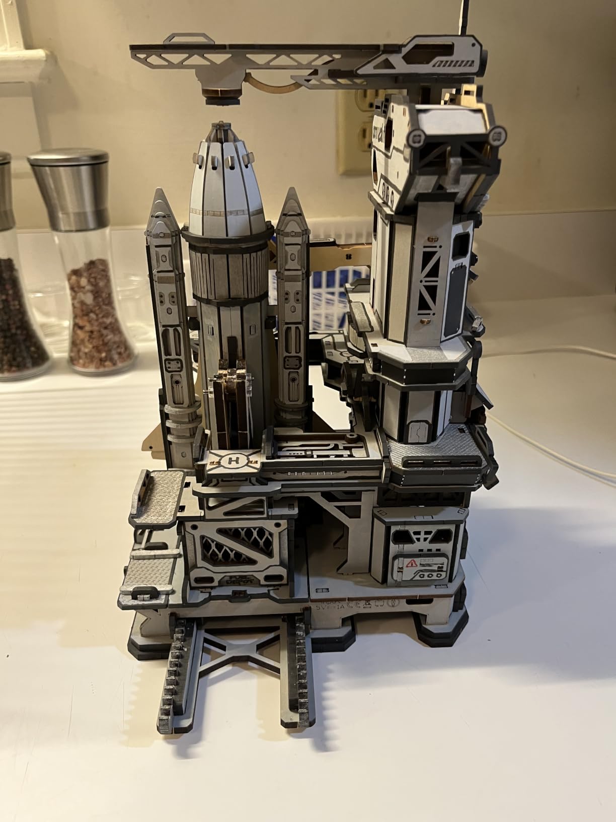 3D Wooden Puzzles Space Shuttle - Dynamic Launch Base with Motorized Lift, LED Light Effects, 1:420 Scale Collectible Building Kit customer photo 2