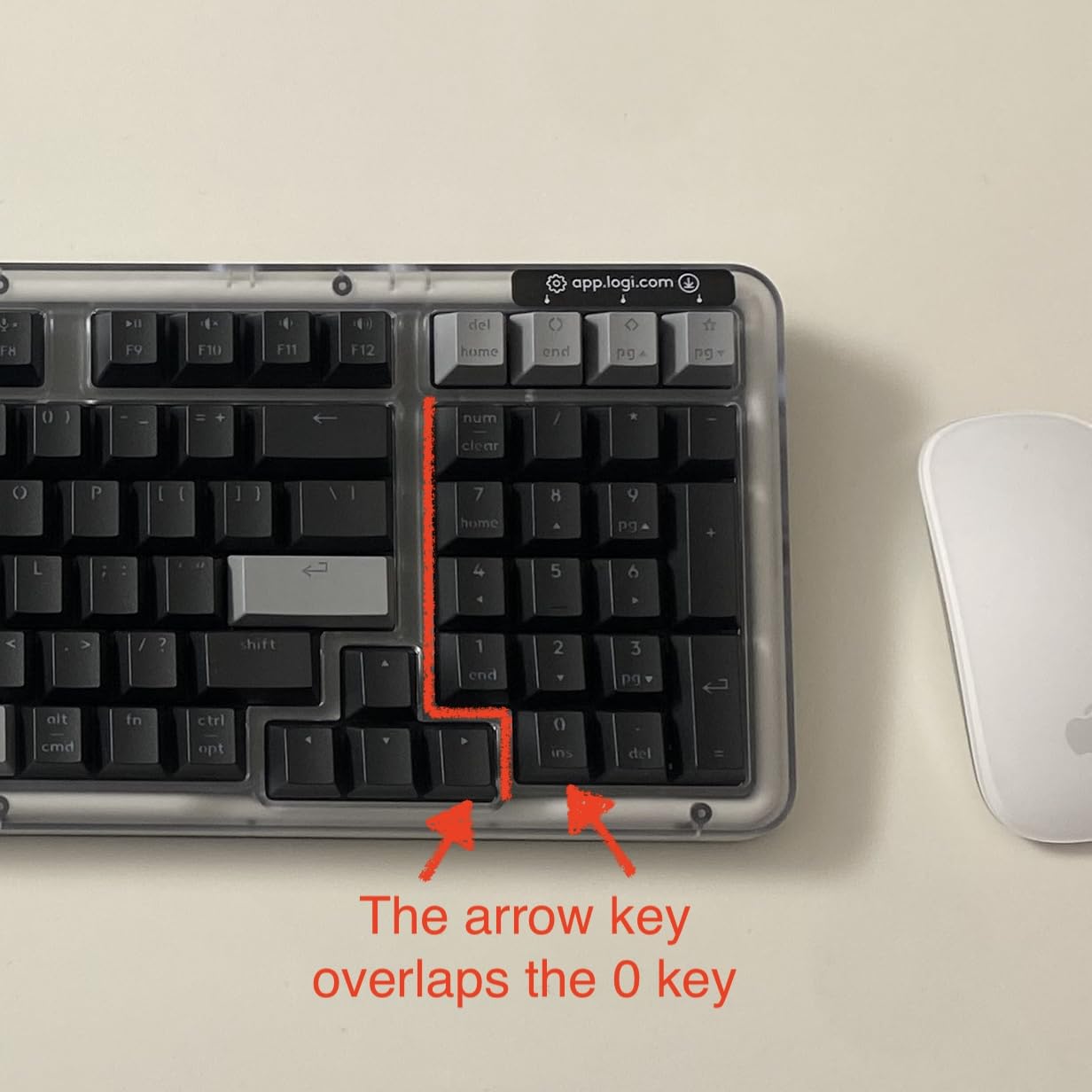 Logitech Alto Keys K98M Wireless Mechanical Gasket Keyboard - Graphite | Customizable, clicky, vibration absorbing gasket, white backlit keys, Bluetooth, USB-C charging, for PC, Mac, Laptops customer photo 1