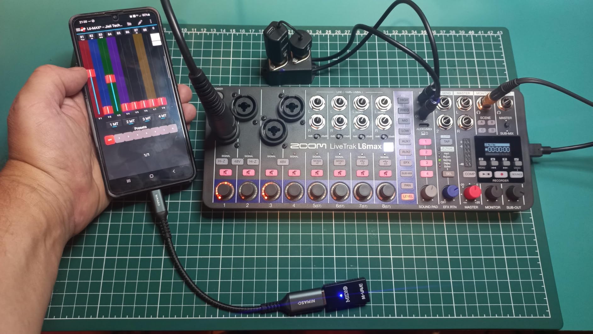 Zoom LiveTrak L6max Mixer/Recorder for Musicians & Podcasters | Clip-Free Audio with 32-Bit Float, 12-Channel, 4 Combo + 8 Stereo Inputs, MIDI, AI Noise Reduction, Battery Powered customer photo 1