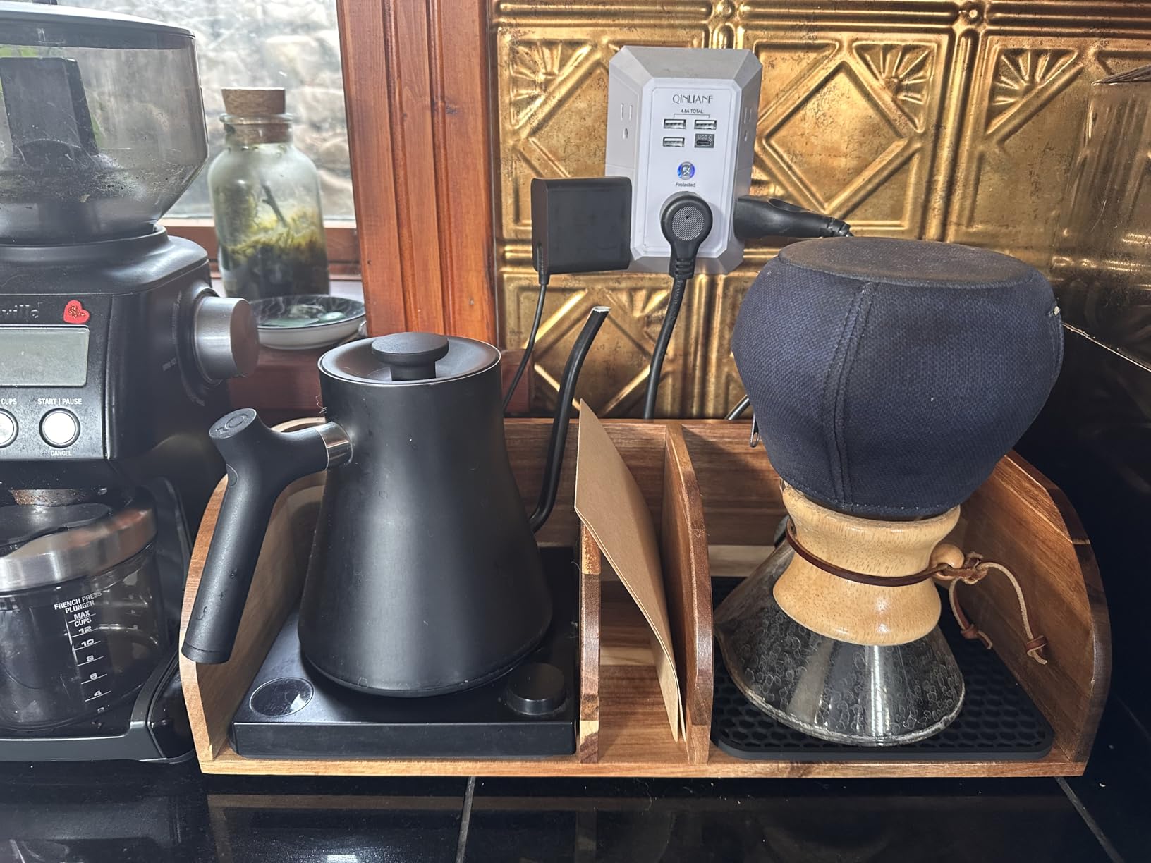 Acacia Coffee Caddy Station Organizer Stand for Chemex Pour Over Maker customer photo 2