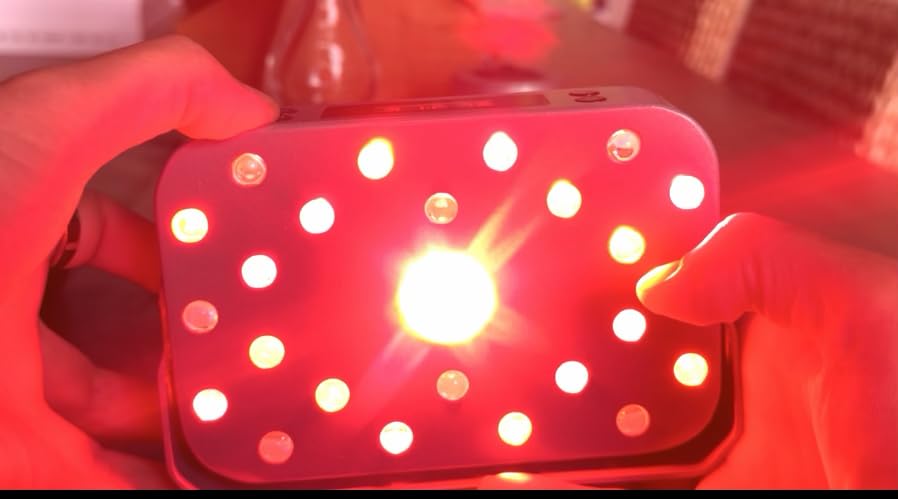 EMR-TEK Firefly Portable Red Light Therapy for Face & Body, Cordless | Blend of Red (630/670) & Near-Infrared Light Therapy (830nm) for Face & Body, Flicker-Free LED Light Device, With Travel Case customer photo 2