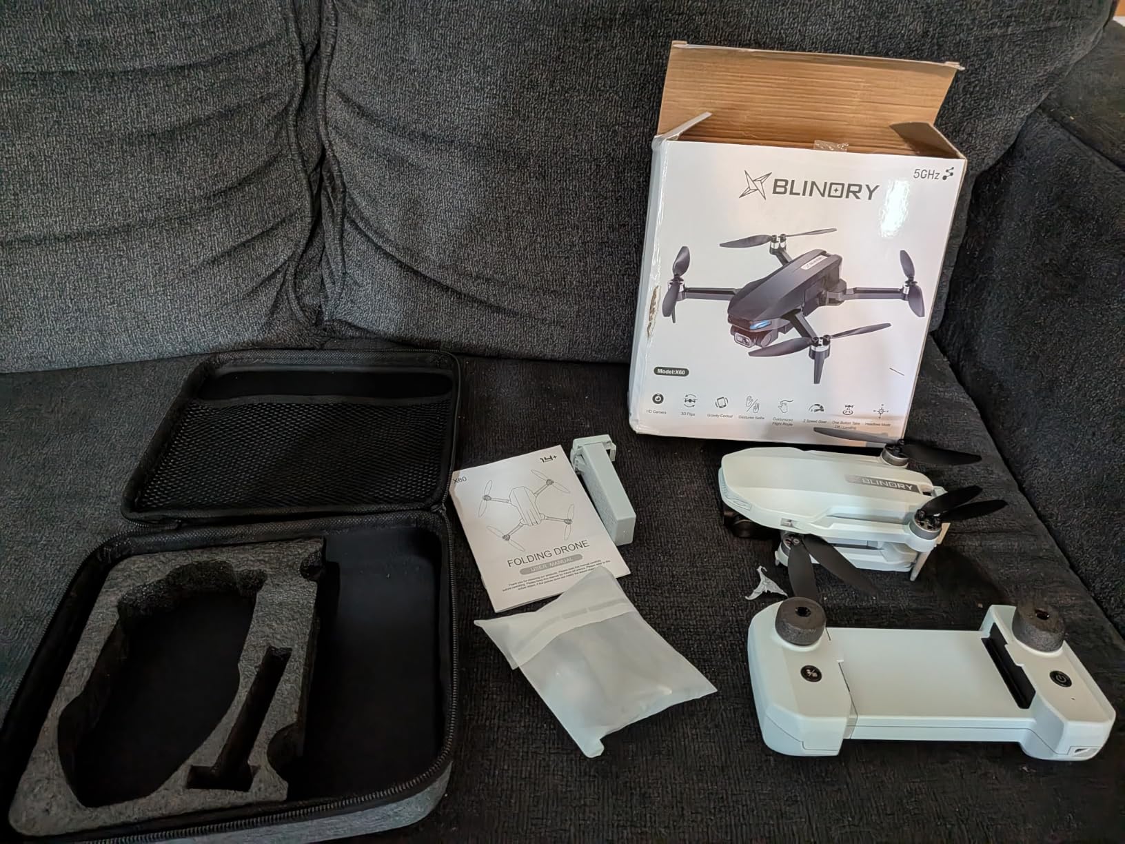 2K Drone with Camera for Adults & Beginners, Mini Drone with 2 Batteries | Foldable FPV Drone with Brushless Motor, 36 Min Flight Time, One-Key Takeoff/Landing, Gesture Selfie, Carrying Case customer photo 2