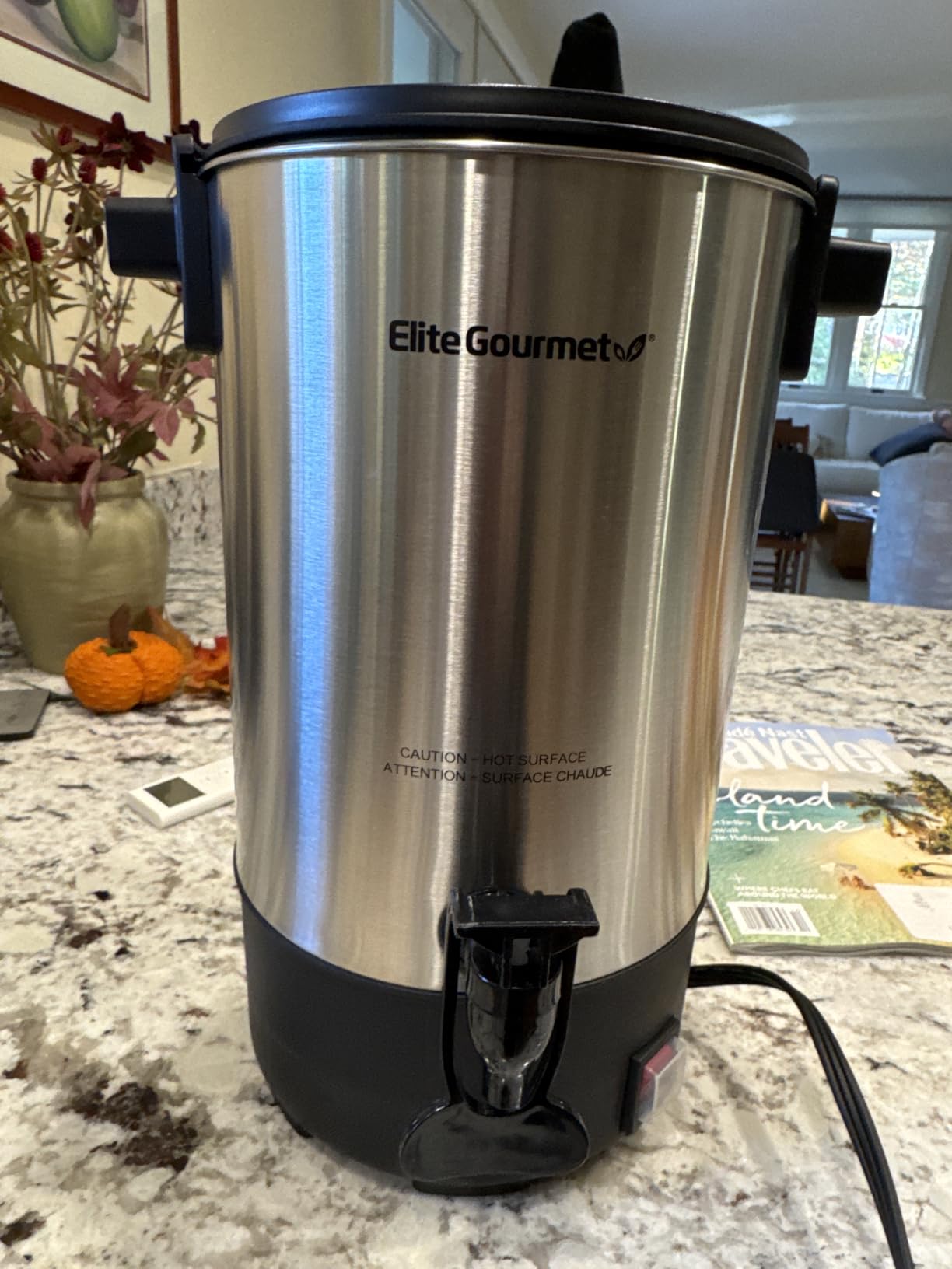 Elite Gourmet 100-Cup Coffee Urn & Hot Water Boiler, Stainless Steel | Commercial-Grade, Dual-Wall Insulated, Dripless Faucet - Keeps Coffee Hot 24 Hours - Ideal for Offices, Churches & Catering customer photo 2