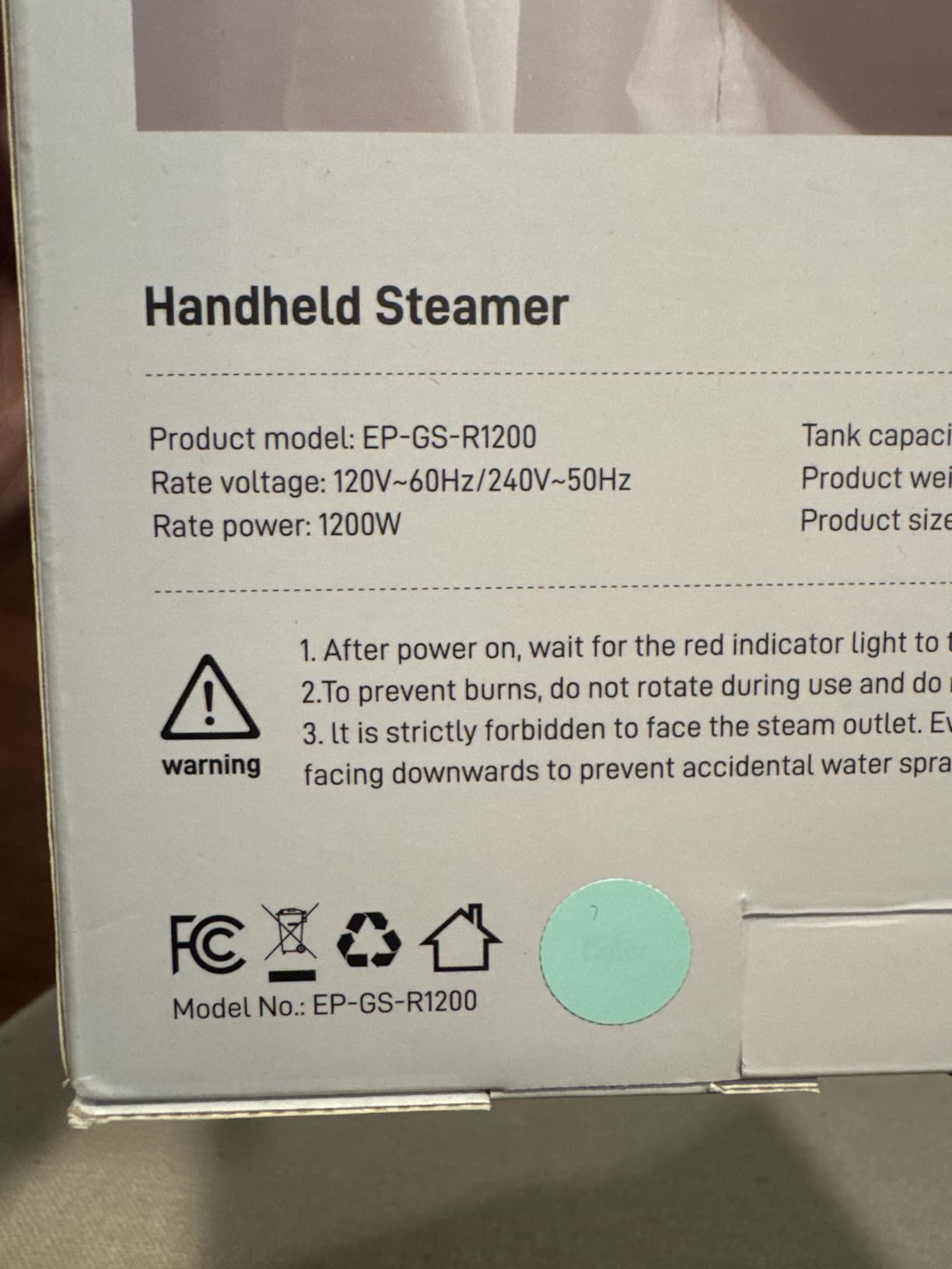 Epicka Dual Voltage Global Travel Steamer (100-240V), Grey customer photo 2