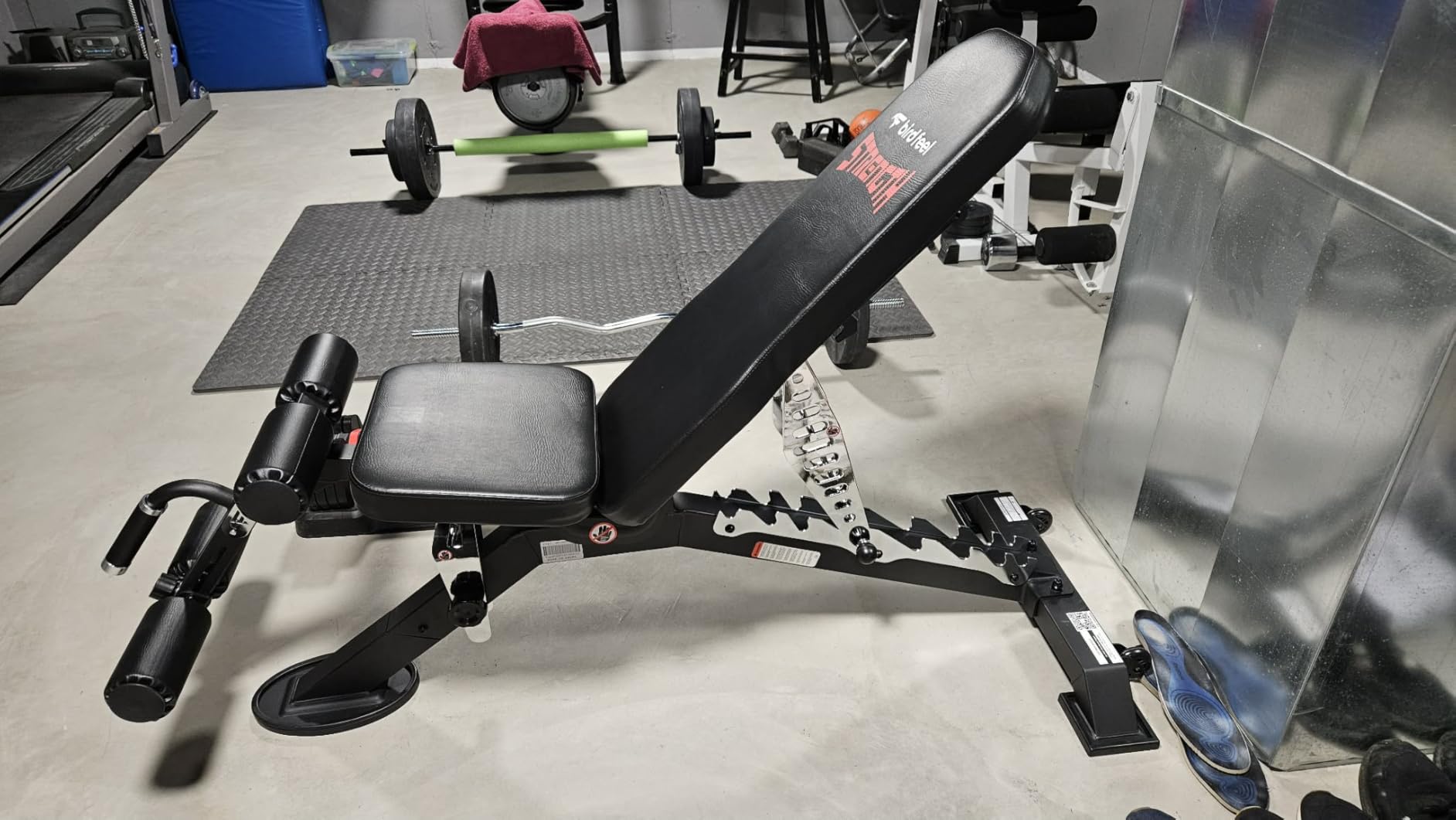 Adjustable Weight Bench, 1800LBS Heavy Duty Workout Bench for Home Gym | Commercial Strength Training Bench with Removable Leg Holder, Supports Full Body Workouts with Flat Incline Decline Sit Up customer photo 1