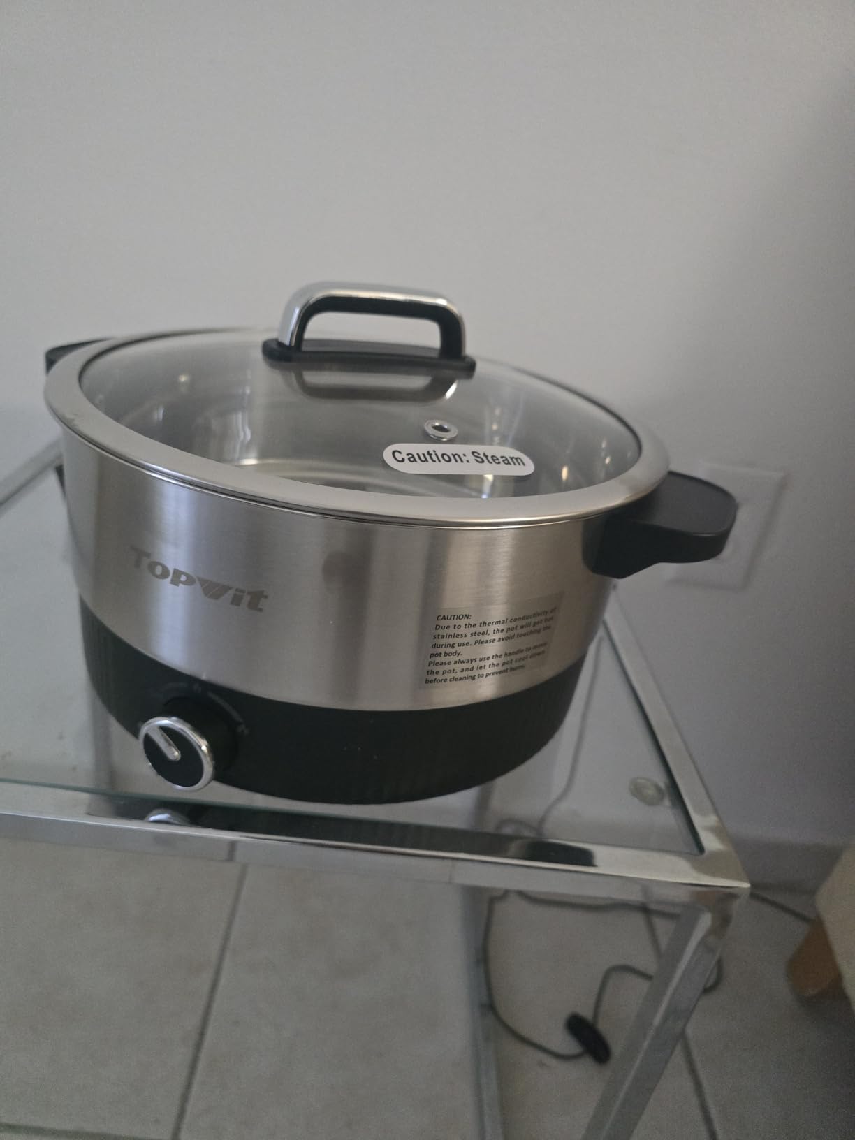 TOPWIT 4.5L Hot Pot Electric, Stainless Steel Electric Pot with Dual Power customer photo 2