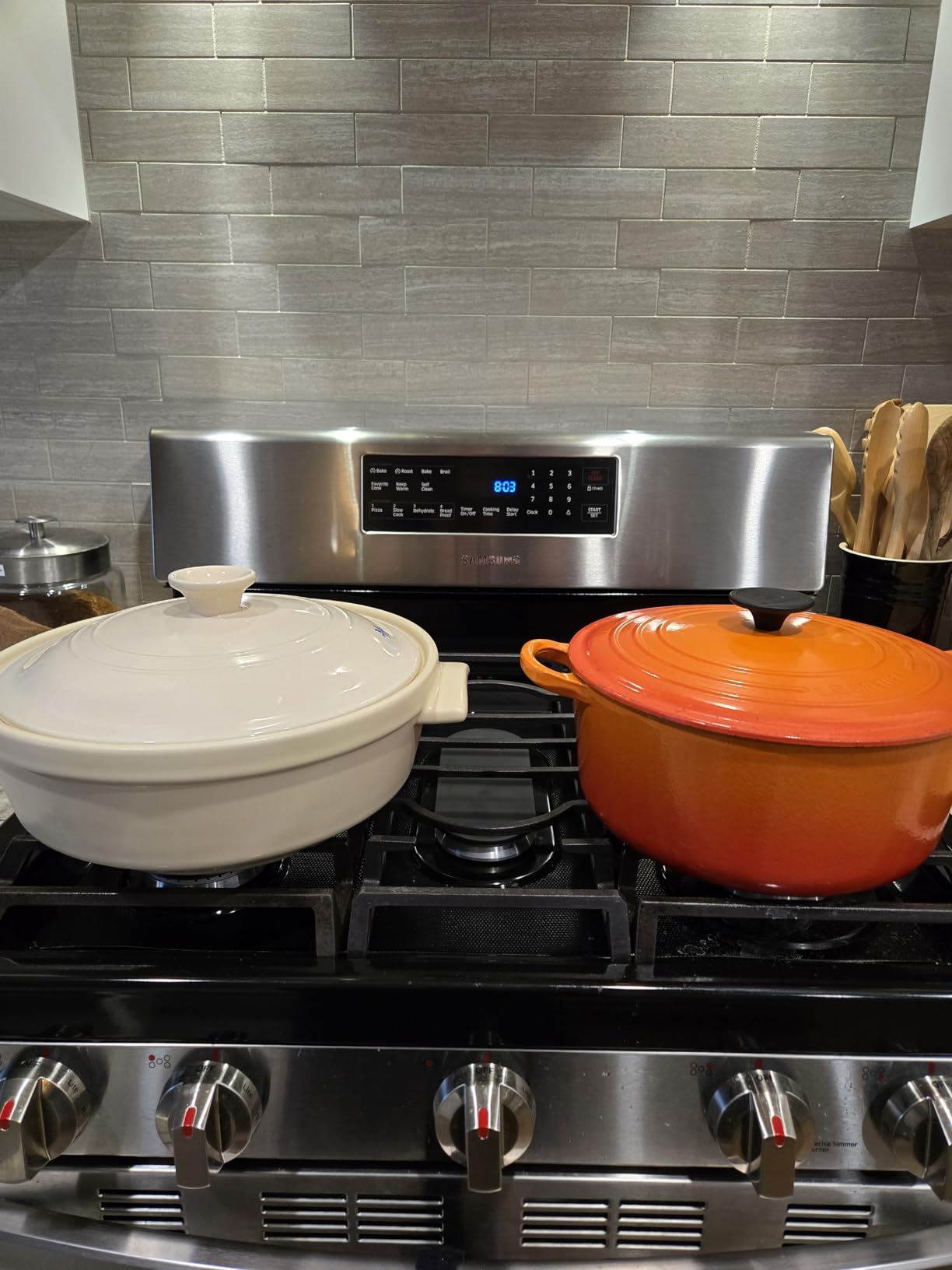 Magnifique 3 Quart Flami Pot with Lid, Natural Clay Pot for Cooking, Non-Toxic PFAS-Free Ceramic Casserole Dish for Oven & Stovetop, Dutch Oven Style for Slow Cooking, Baking & Serving, Mint customer photo 1