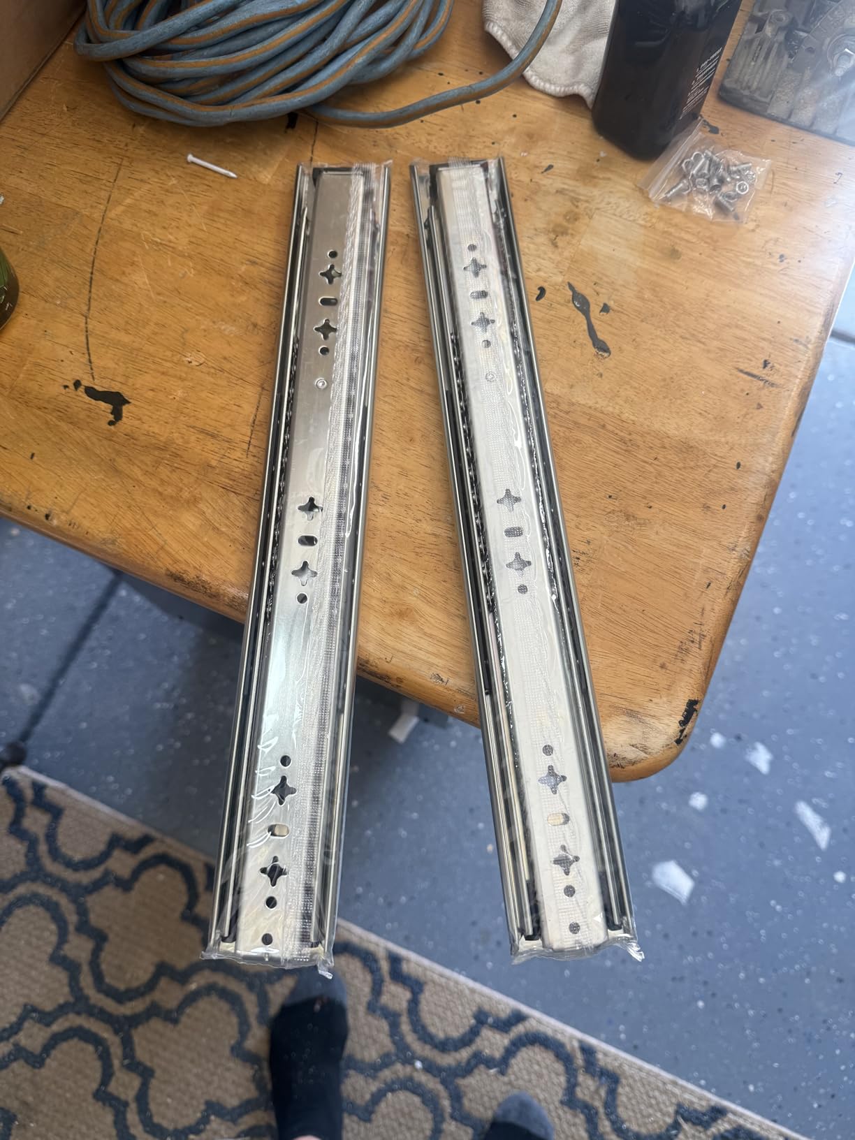 40 Inch Heavy Duty Drawer Slides, Full Extension, 250 lb Capacity, 1 Pair | 53mm Wide 2mm Cold Rolled Steel Ball Bearing Rails With Galvanized Finish for Cabinets, RVs, Tool Boxes and Truck Bed Trays customer photo 1