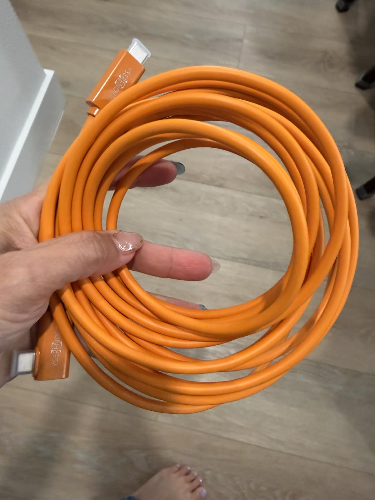Fiber Optic USB C Tethering Cable 25FT, 10Gbps Right Angle Tether Cable with PD 60W & German SiliconLine Chip, Zero Latency & Zero Data Loss, High-Visibility for VR/Camera/Computer/Sony/Nikon/Canon customer photo 2