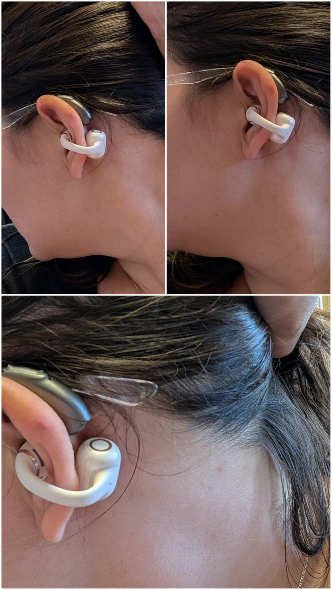 SHOKZ OpenDots 2 Open-Ear Clip-On Earbuds, Grey, Dolby Audio, 3 Mics | Rich bass with Dolby Audio; 3-mic clear calls; 40H listening; IP57; Bluetooth 6.1; Travel/City walk/Commuting/Yoga/Pilates customer photo 2