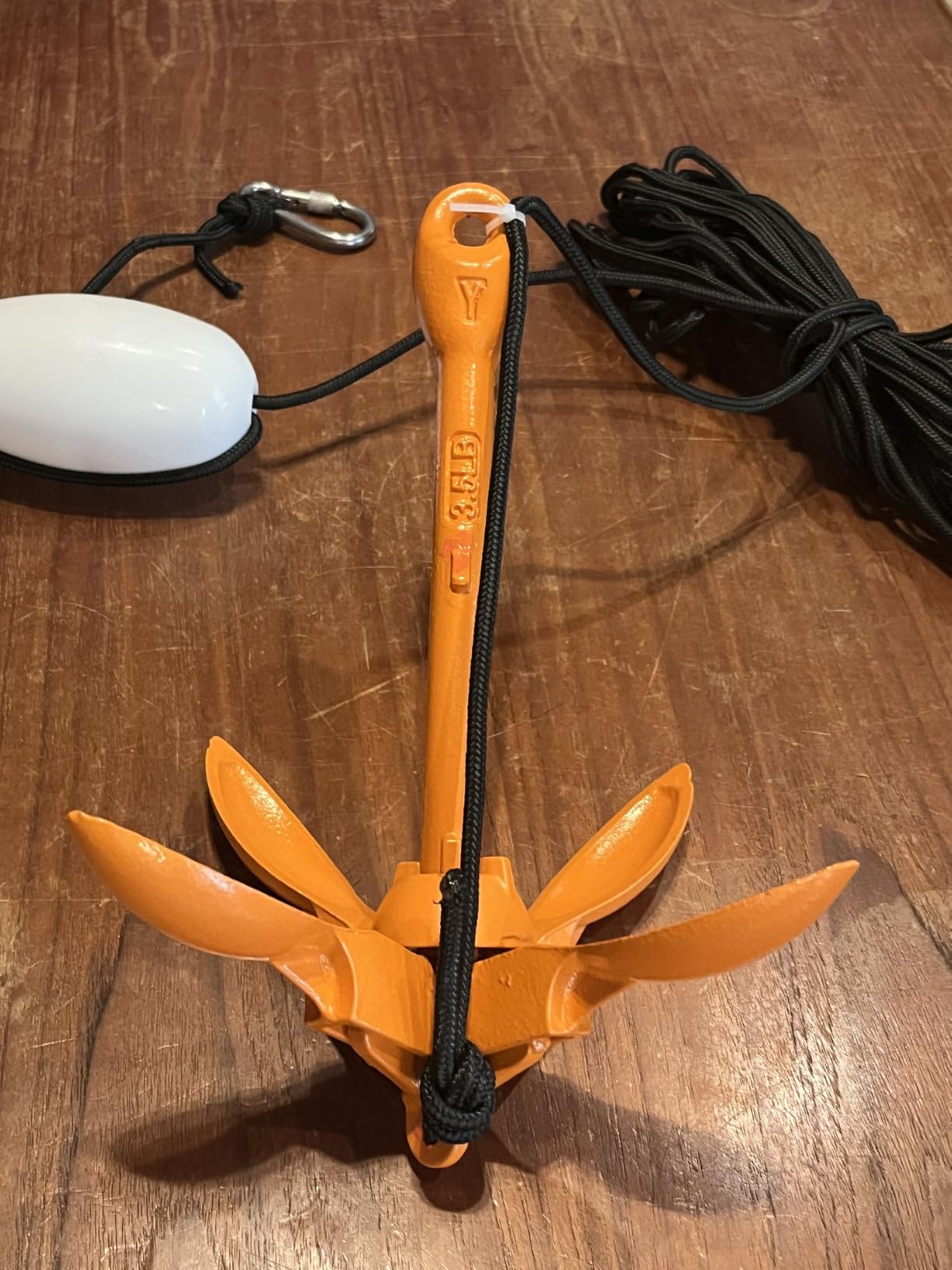 OULEME 1.5/3.5 LB Folding Grapnel Anchor Kit with 40 FT Rope & Buoy, for Boat, Kayak, Canoe, Small Watercraft, SUP, PWC, Jet Ski, Inflatable Paddle Board customer photo 2
