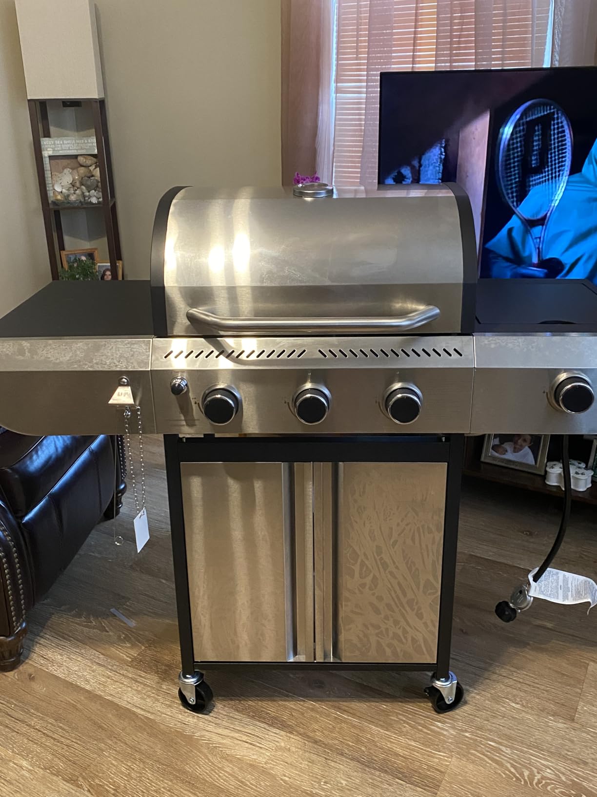3-Burner Propane Gas Grill with Side Burner, 34,000 BTU Stainless Steel BBQ Grill – Heavy-Duty Porcelain-Enameled Grates for Patio and Outdoor Cooking customer photo 1